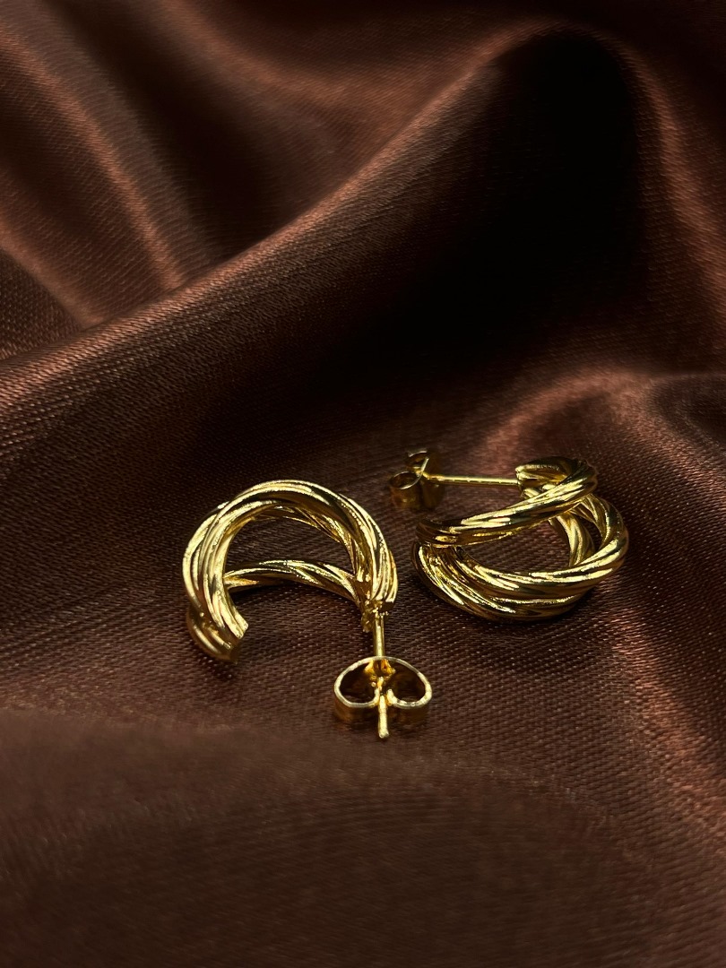 Boucles d'oreilles Ovales Texturées